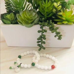 Premium quality Semi precious gemstones elastic bracelets 10mm and 8mm.